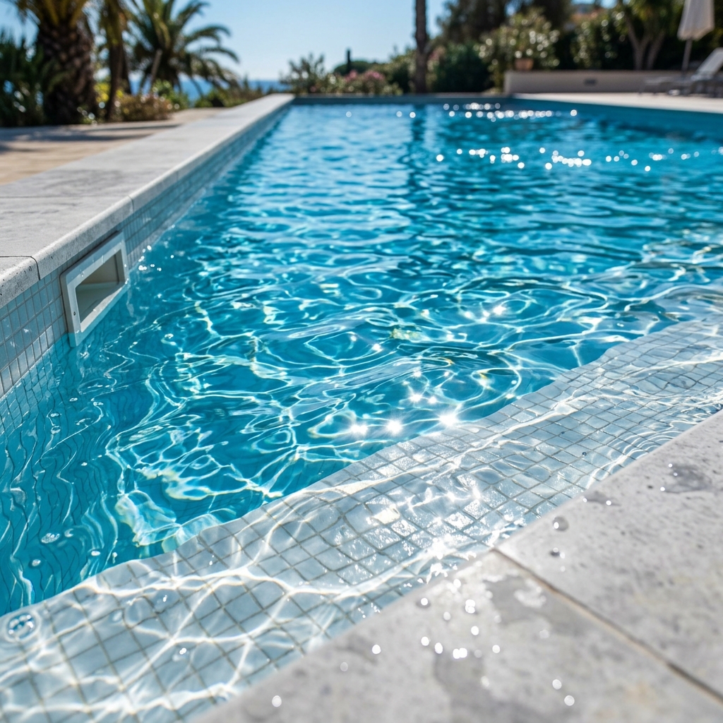 Artisan pisciniste Lumin'Ô intervenant sur un bassin